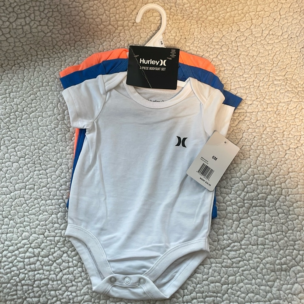 NWT Hurley 3 piece onesies